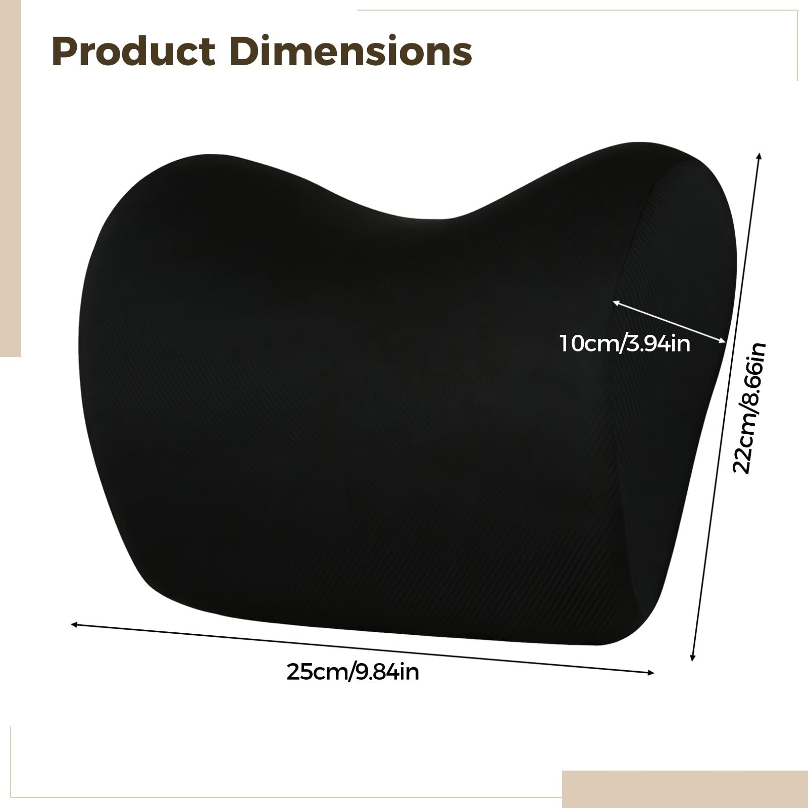 Cuscino per il collo dell'auto per la guida, poggiatesta in memory foam con fodera traspirante e lavabile, cuscino di supporto ergonomico per guidatore e passeggero, comfort da viaggio per giovani e