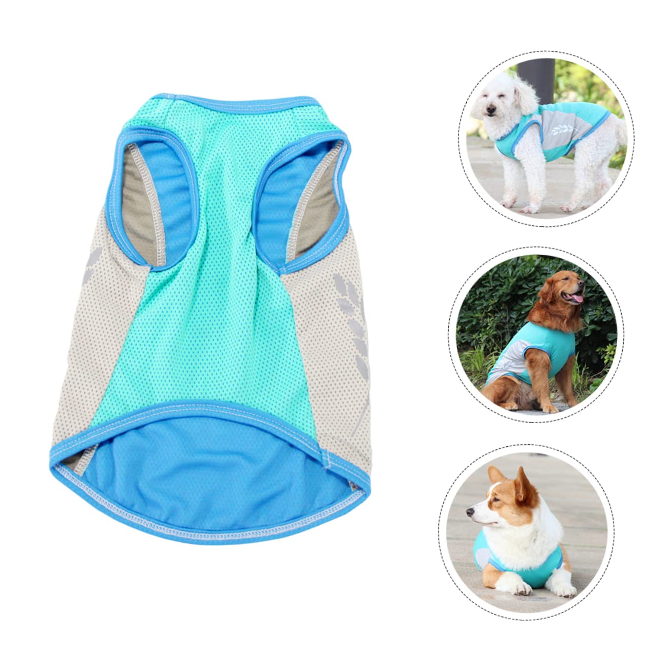 Sosoport 3stücke Kühlende Hundeweste Für Sommer Atmungsaktive Hautfreundliche Kühljacke Für Hunde Elegantes Design Für Kleine Und Mittelgroße Hunde Für Outdoor-aktivitäten Und