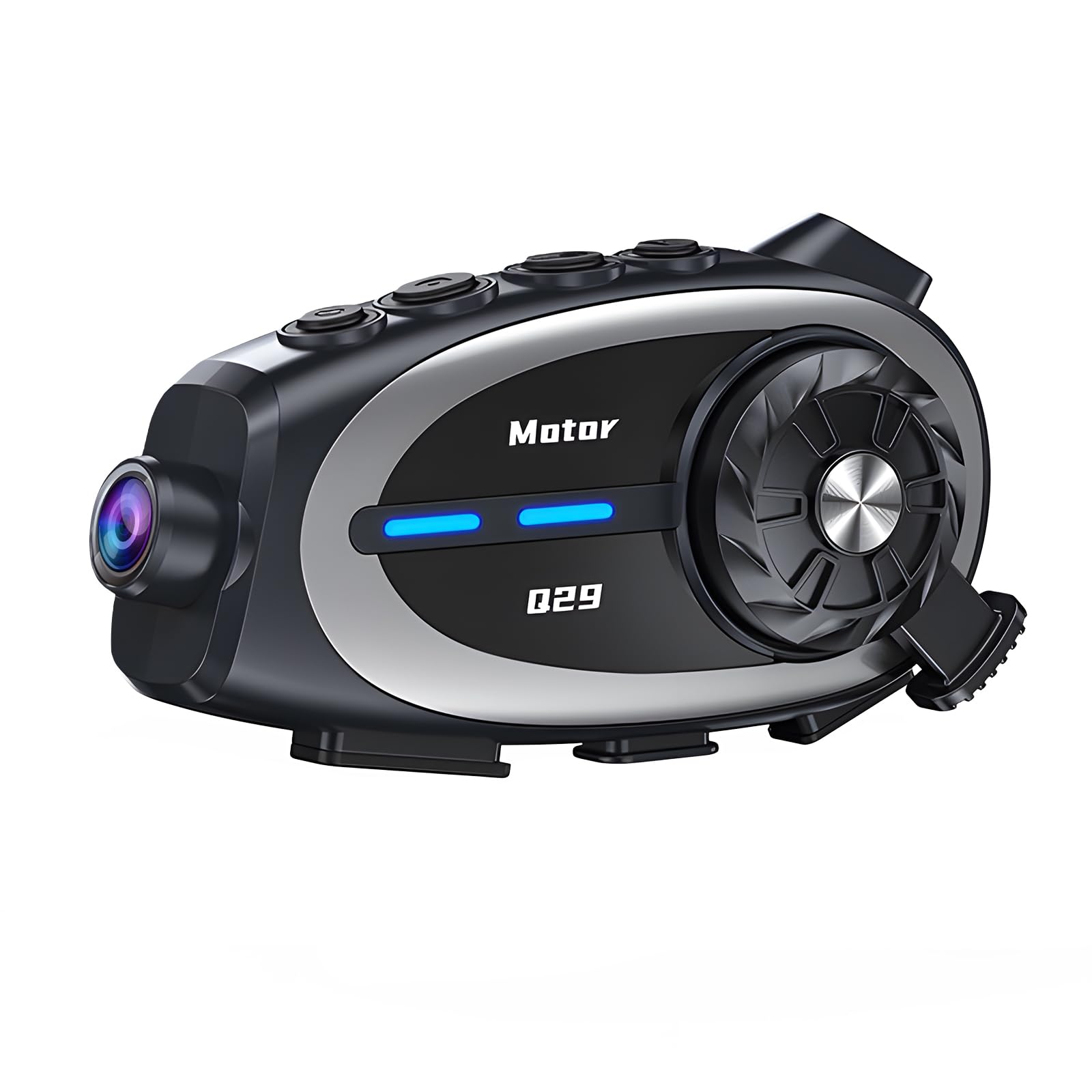 OBEST Motorradhelm Headset mit 1080P Kamera, Motorrad Bluetooth Intercom, wasserdichte Motorrad Dashcam Recorder, Helm Kabellose Kopfhörer HiFi-Stereosound für Reiten Skifahren Reisen