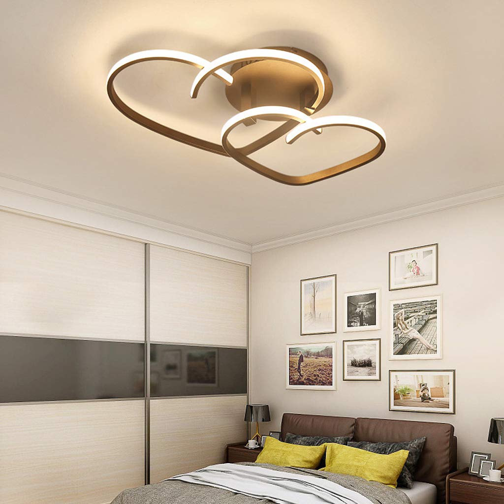 Lampa sufitowa LED, ściemniana, lampa do pokoju dziecięcego, dla dziewcząt, do sypialni, lampy z pilotem zdalnego sterowania, miłość serca, designerska lampa akrylowa, metal, lampa sufitowa do kuchni, jadalni, dekoracja, 55 cm