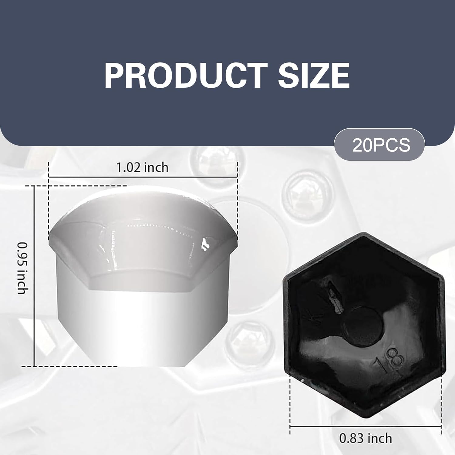 20pcs Wheel Lug Nut Covers for Chevy Colorado 2023-2024, Silver Chrome Finish Shiny Dustproof Rust Resistant Exterior Decor with Removal Tool,Silver 19mm