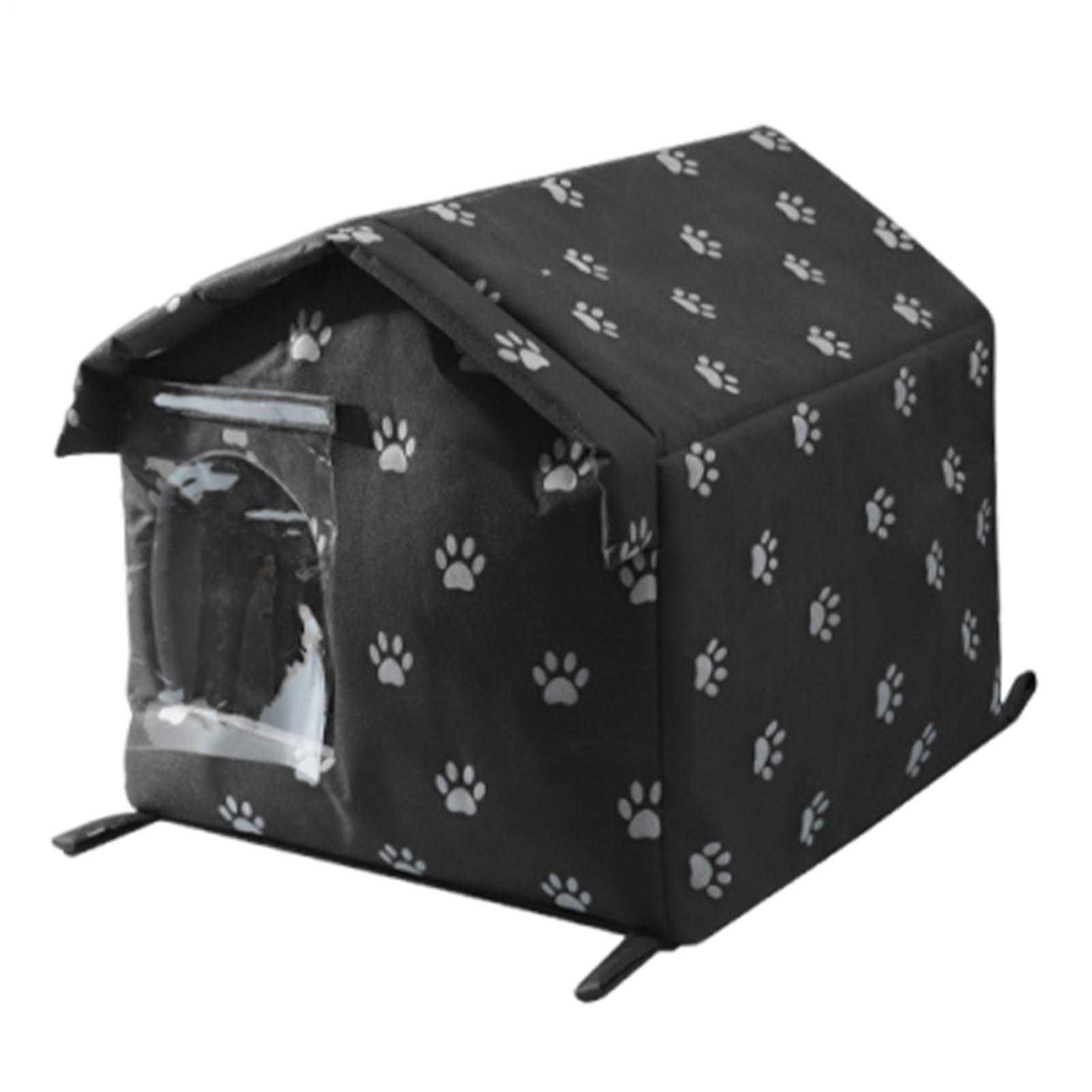 Niche extérieure pour chat et petit chien - Abri étanche en bois pour jardin et porche