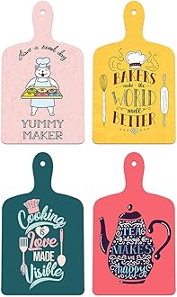 Artvibes Wooden Wall Hanging for Home Decor | Office | Gift | Bedroom | Decoration Items for Living Room | Motivatonal Quote | Artworks Wall Hanging (WH_5602NV) Set of 4