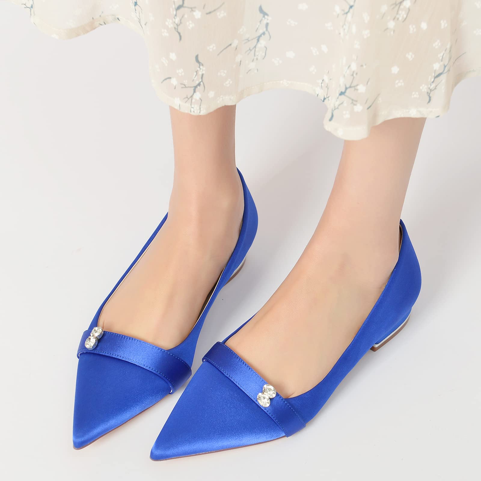 High Heels Damen, Pumps Damen, Glitzer Pumps Damen, 2,5 cm Blockabsatz, Spitze Zehe mit Strass, Slip-on Design, Für Party Abend,I,42