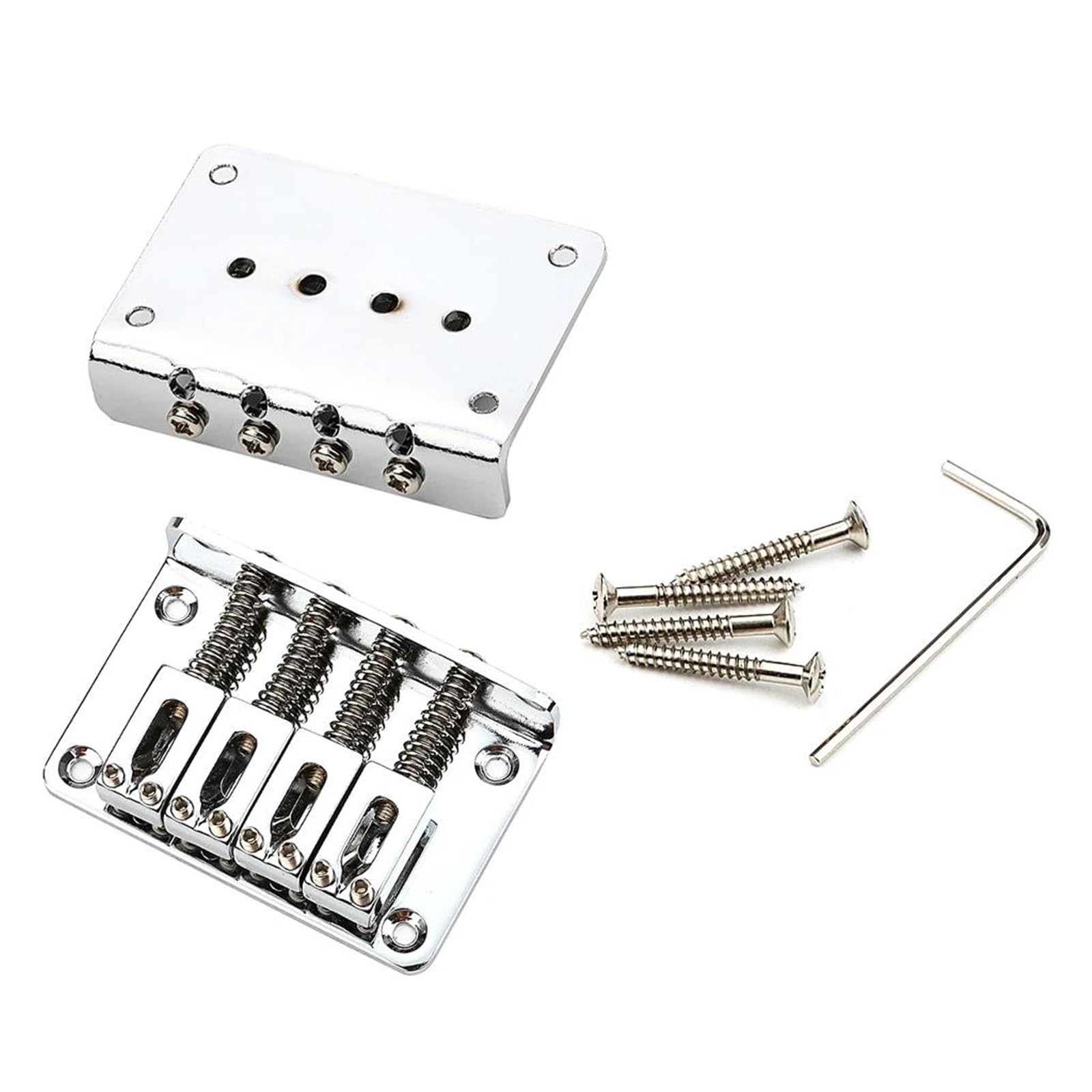 Set Ponti Per Chitarra Ponte hardtail per chitarra elettrica parti di ricambio per 4 corde migliorano la stabilità e il tono