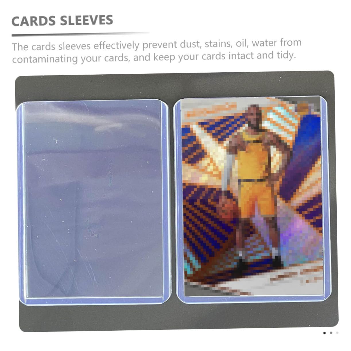 100 piezas Fundas Transparentes para Cartas de Reutilizables de PVC Compacto y Ligero para Cartas Estándar Portátiles y Resistentes Protector de Tarjetas Coleccionables