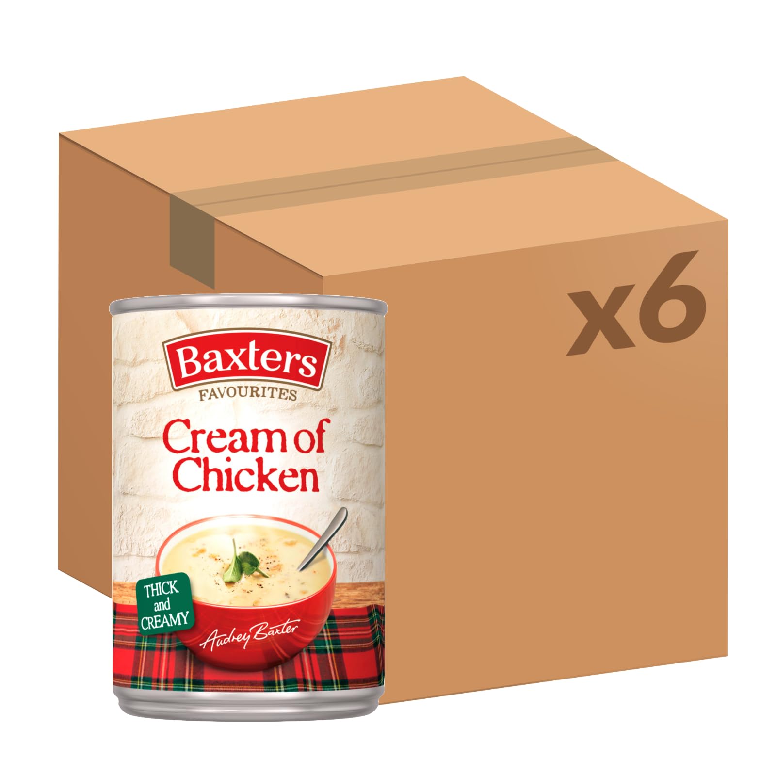 Baxters Favourites Cream of Chicken Soup, Ready-to-Eat, 400 g (6-Pack)