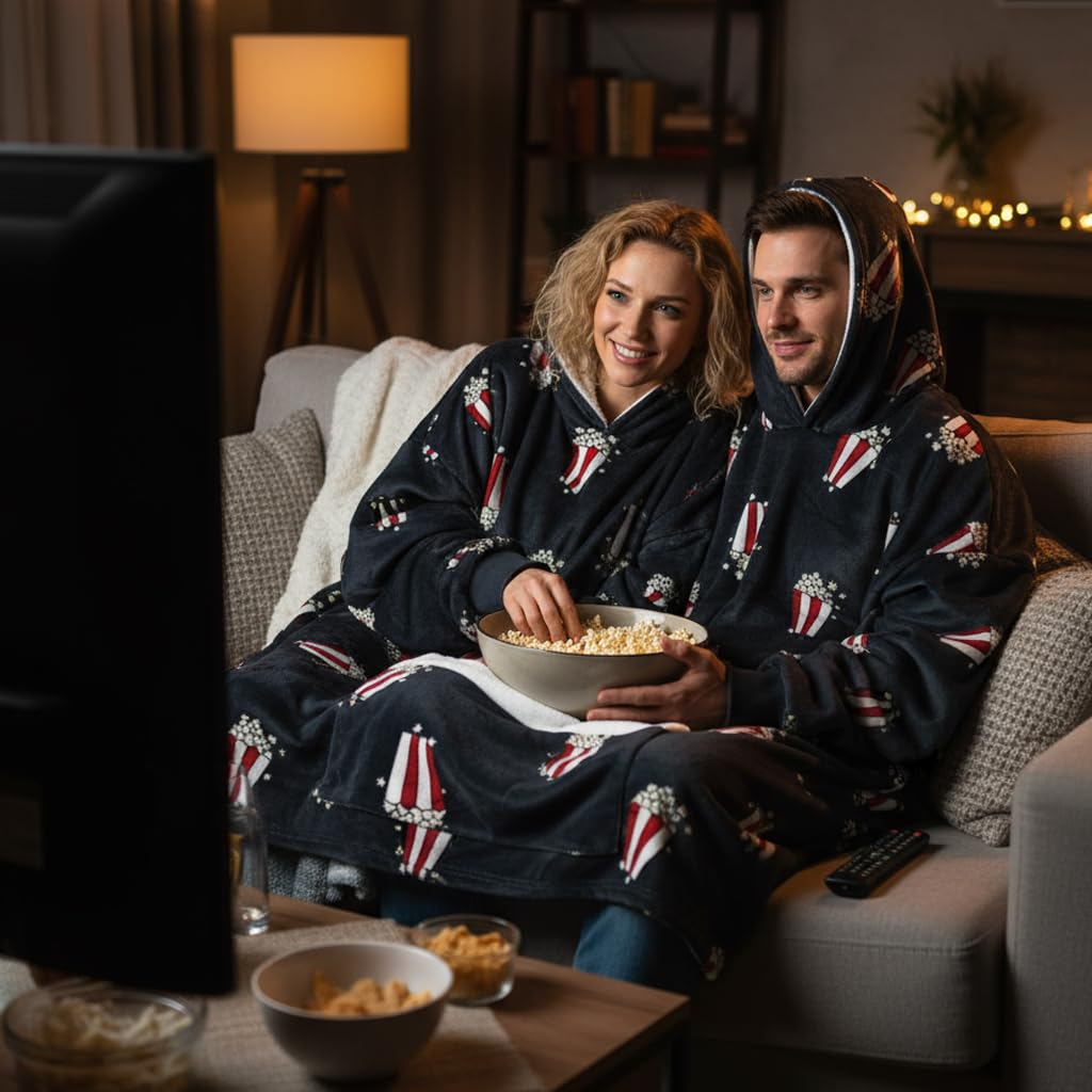 Coppia felpe con cappuccio pigiama coordinato per coppie pigiama oversize abbinati tutine felpe divertenti per due persone felpa con cappuccio abbinata regali di coppia per lui e lei