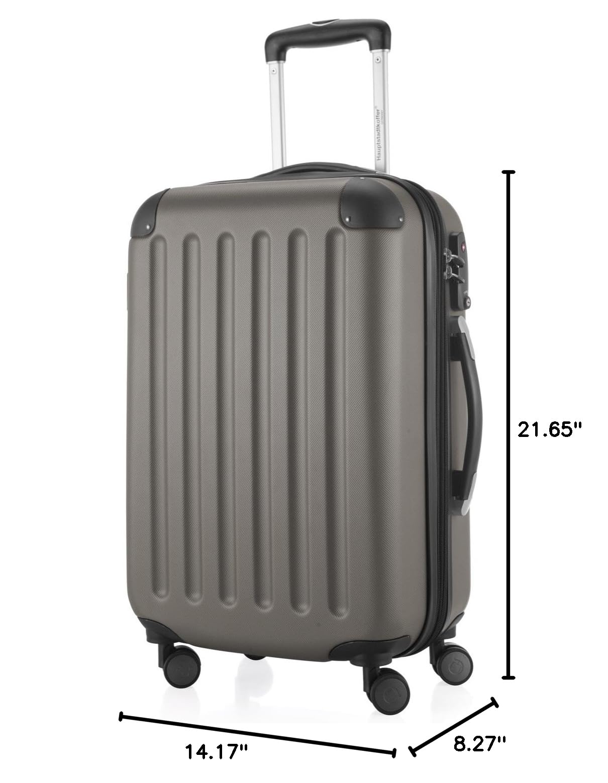 HAUPTSTADTKOFFER - Spree - Maleta rígida, Trolley expandible, Equipaje de Viaje, 4 Ruedas Dobles, TSA, 65 cm, 74 litros, Champán — view 144