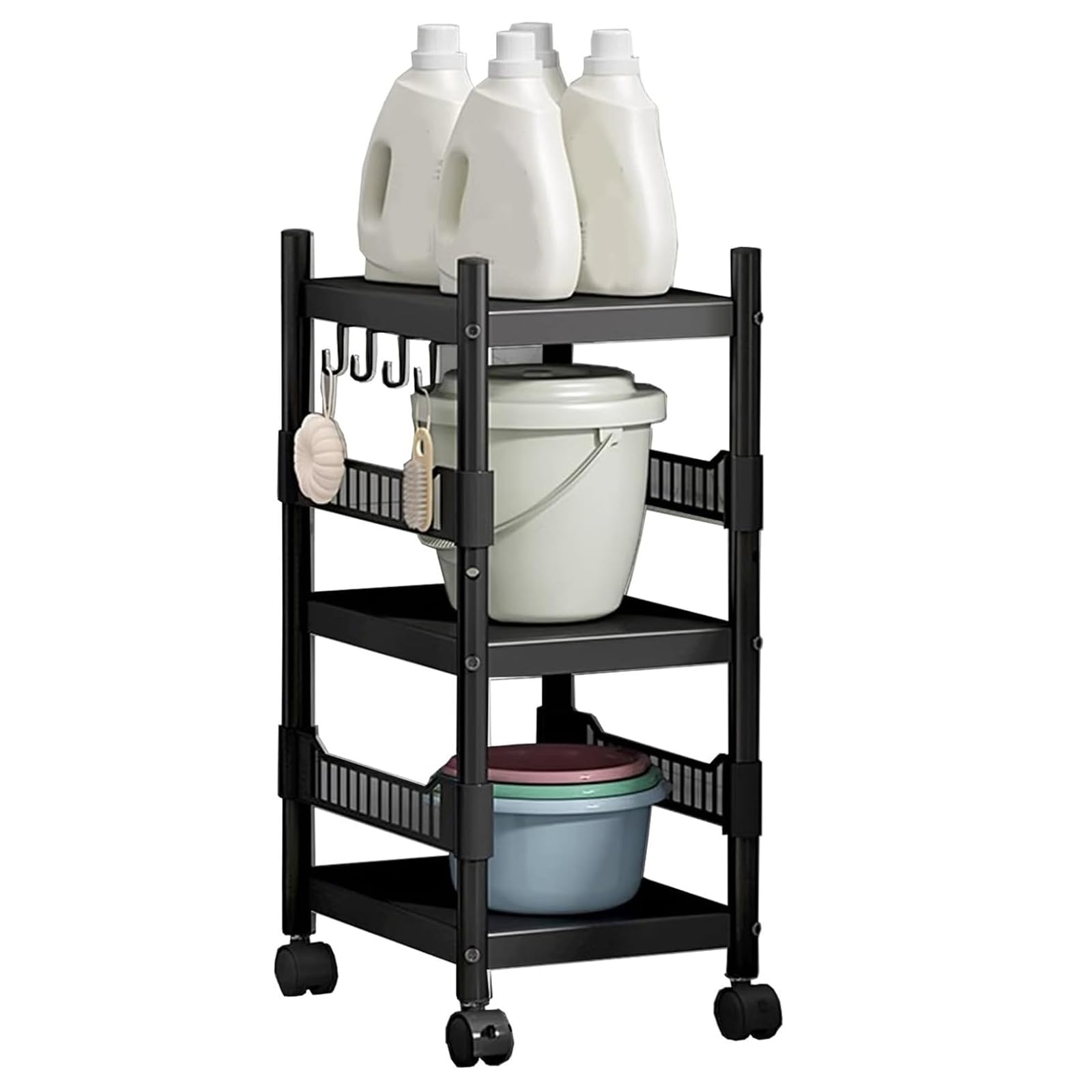 Organisateur en métal noir 40x40x80 pour une décoration soignée