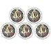 Rystinworks Five (5) Armor of God pins. One inch Round, 3D, Diestruck with Gold Plating