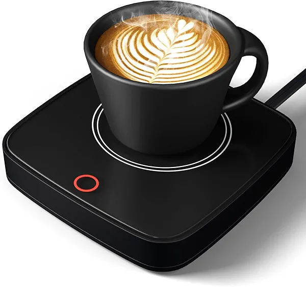Coffee Mug Warmer, Coffee Warmer for Desk with 3 Temperature Settings, 8H Auto Shut Off Coffee Cup Warmer, Smart Beverage Warmer Plate for Coffee Tea, Milk, Office Coffee Gifts, Black