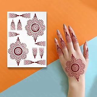 VOORKOMS Circle Design Henna Mehndi Termporary Tattoo Stiker For Girls & Women Tattoo Sticker-picture-12