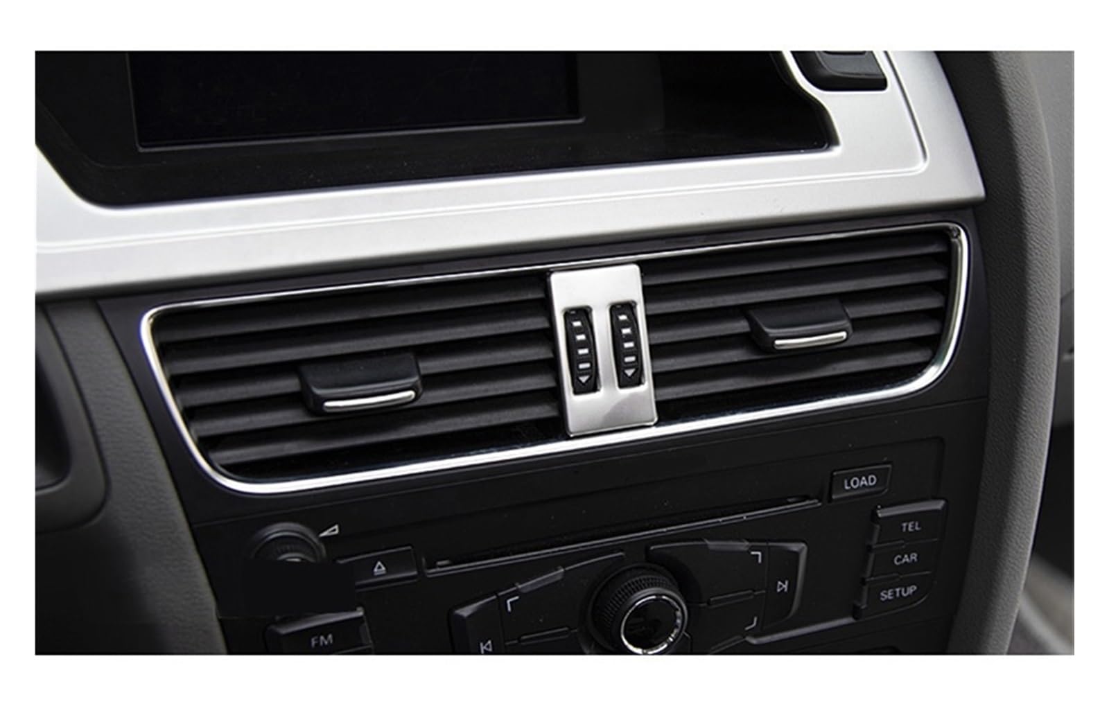 QUTBAG Cover In Acciaio Inox Per Interni Audi A4 B8/S4/RS4/A5 (2009-2016) - Set Di 7 Pezzi Per Console Centrale, Cruscotto, Uscite Aria. Protegge Da Graffi E Decora. Colore Argento.