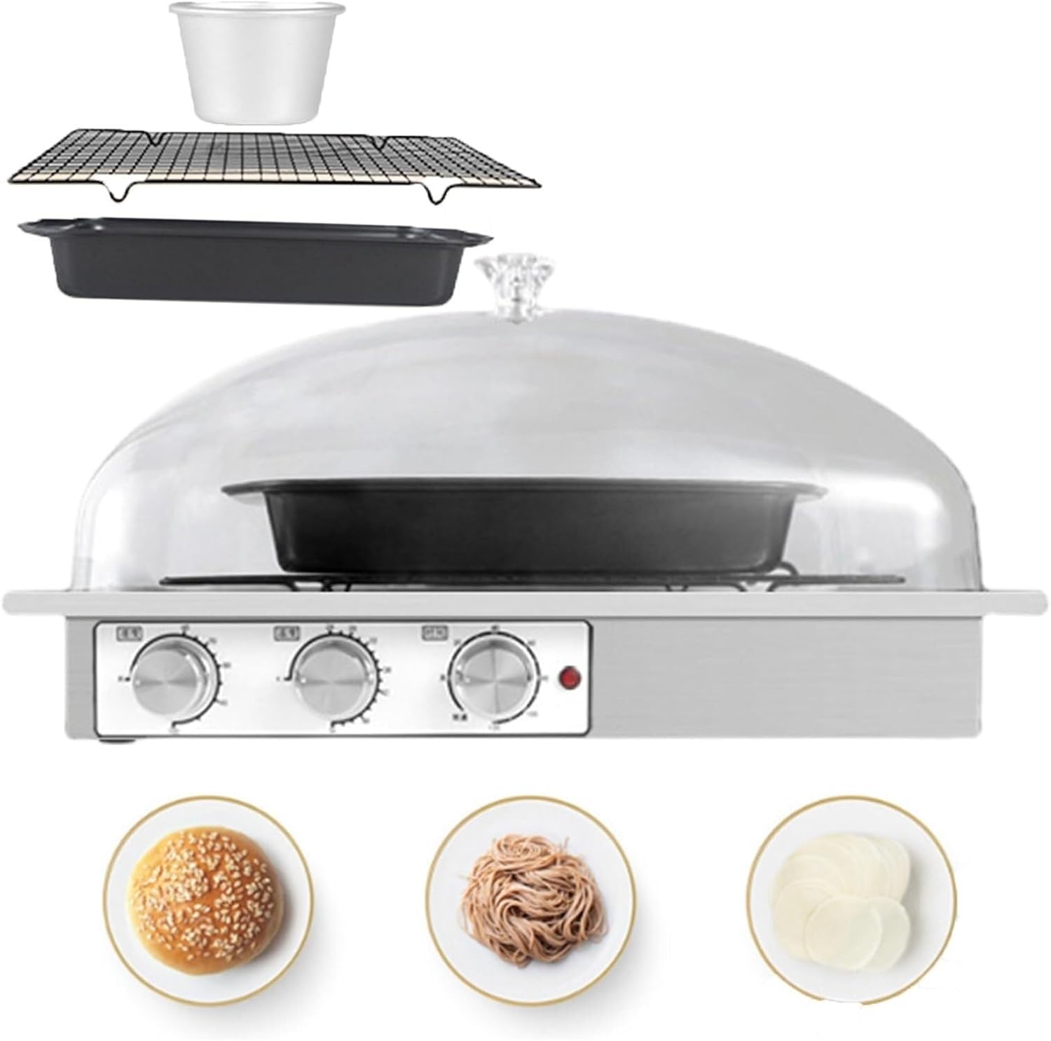 Bread Proofing Machine, Stainless Steel Electric Dough Proofing Box, Pasta Pot Baking Equipment Kit with Heater for Bread Making and Proofing(Large)