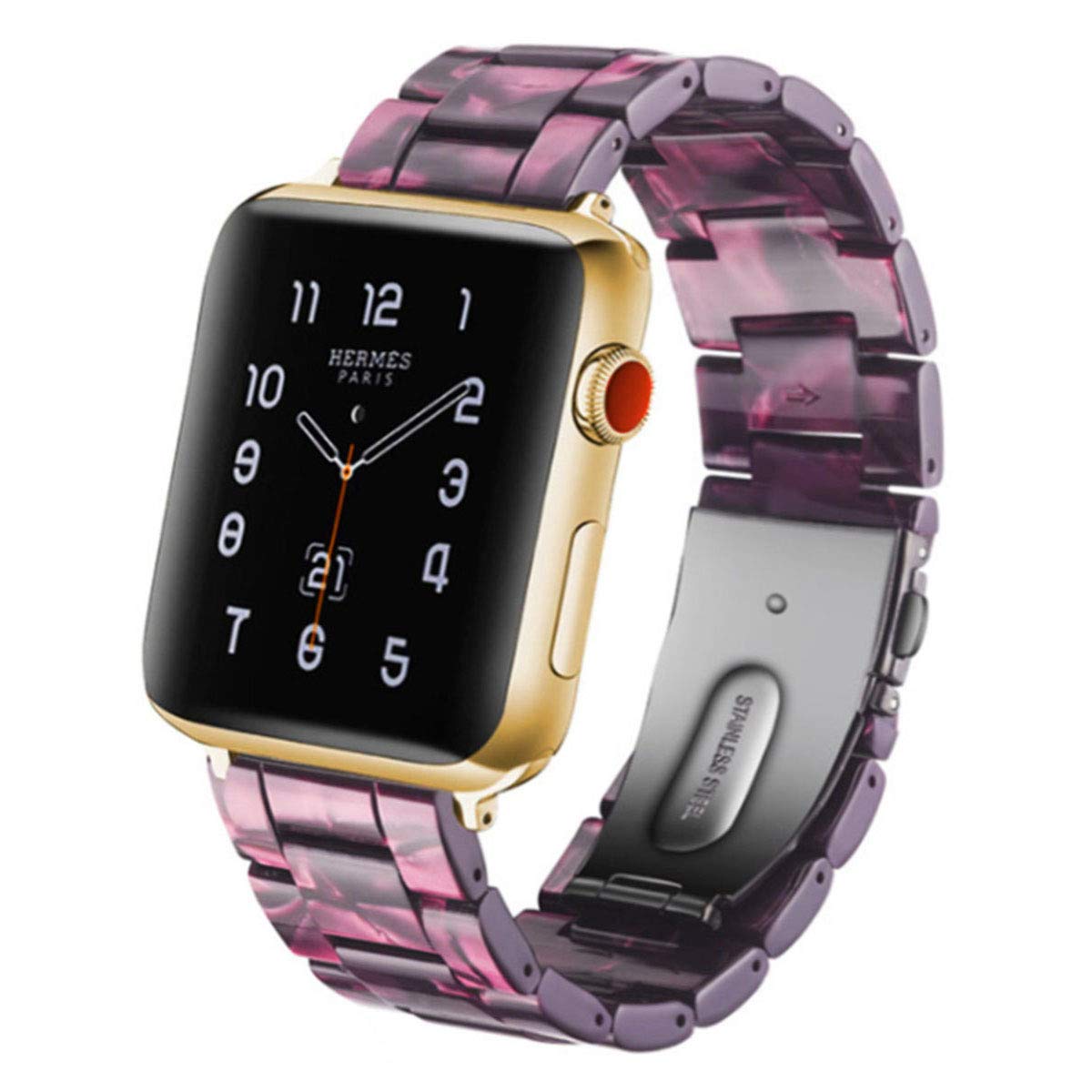 SPINYE Band Compatible with iWatch 42mm 44mm 45mm 49mm, Colorful Resin Replacement Bracelet Strap for Apple Watch Series 9/8 / Ultra / 7 / SE / 6/5 /