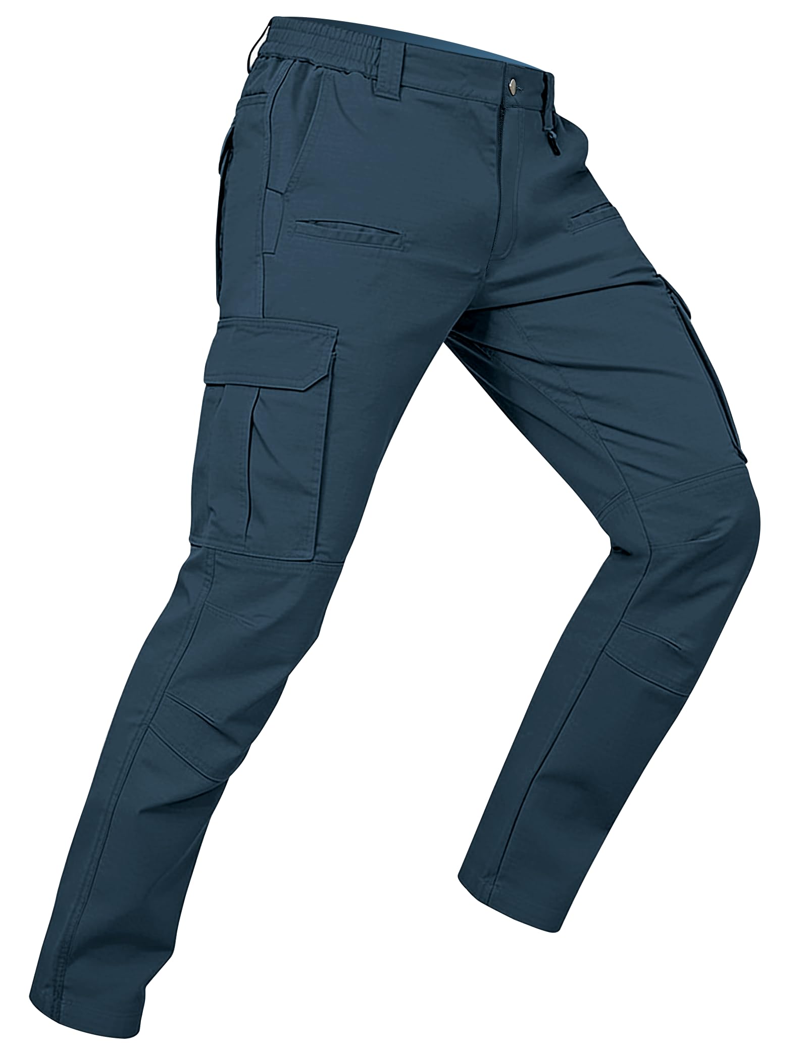 MOURCE Pantalones de senderismo para hombre, resistentes al agua, antidesgarros, elásticos, pantalones cargo para hombre, ligeros para exteriores (sin cinturón)