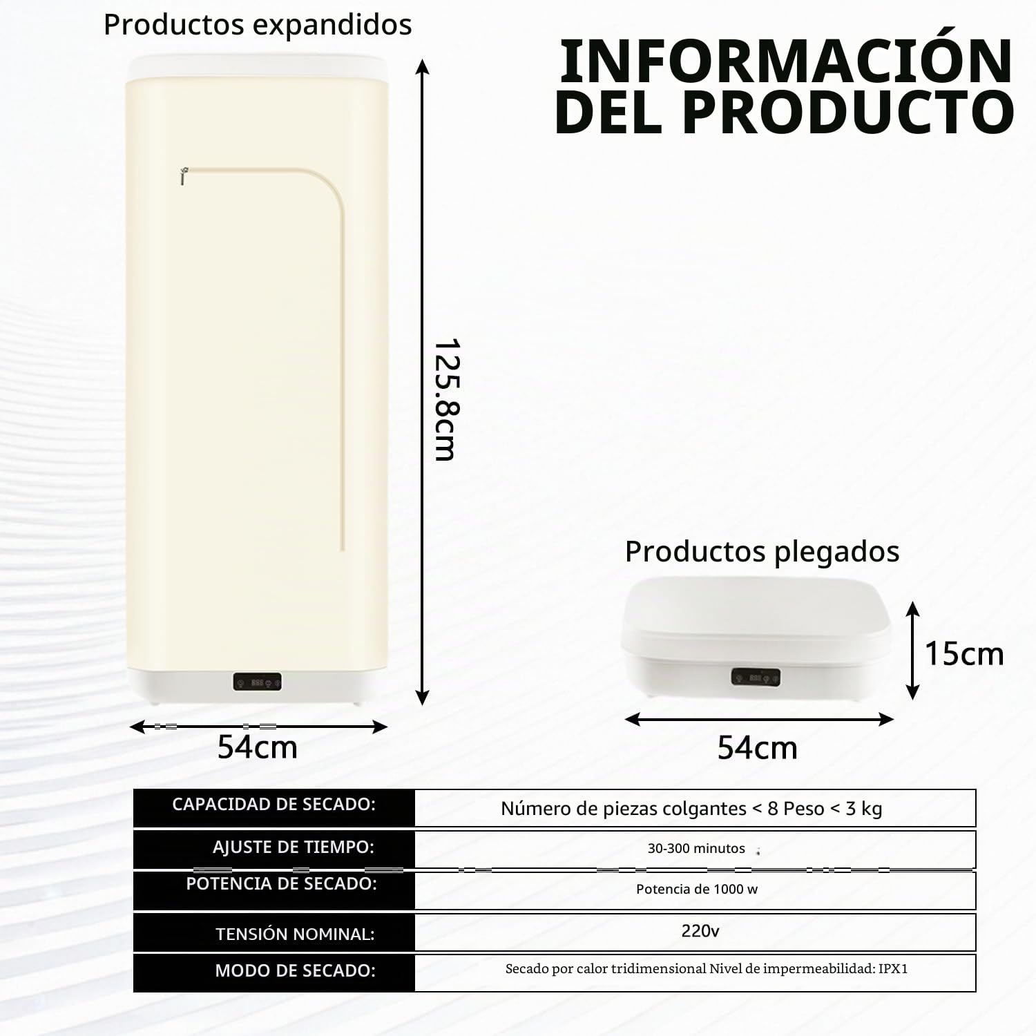 Máquina Automática para Planchar y Doblar, Planchadora Y Dobladora Automática, Temporizador Inteligente Secado De Ropa con Control Remoto, Secadora (220 V) 3 en 1 para Ropa