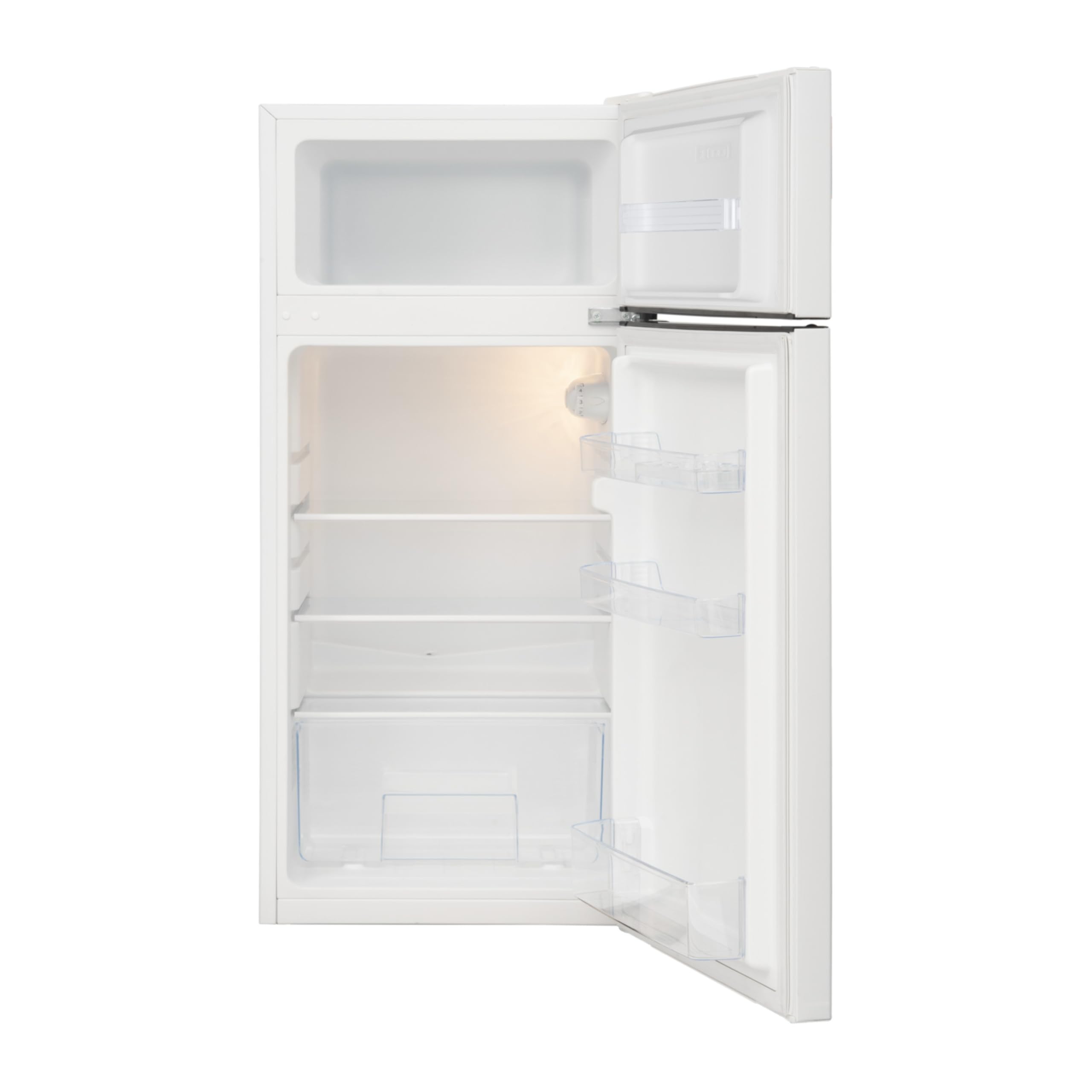 Amica Kühl Gefrierkombination freistehend mit Gefrierfach oben 105 cm Höhe 112 l Nutzinhalt LED Beleuchtung FrostControl - Weiß