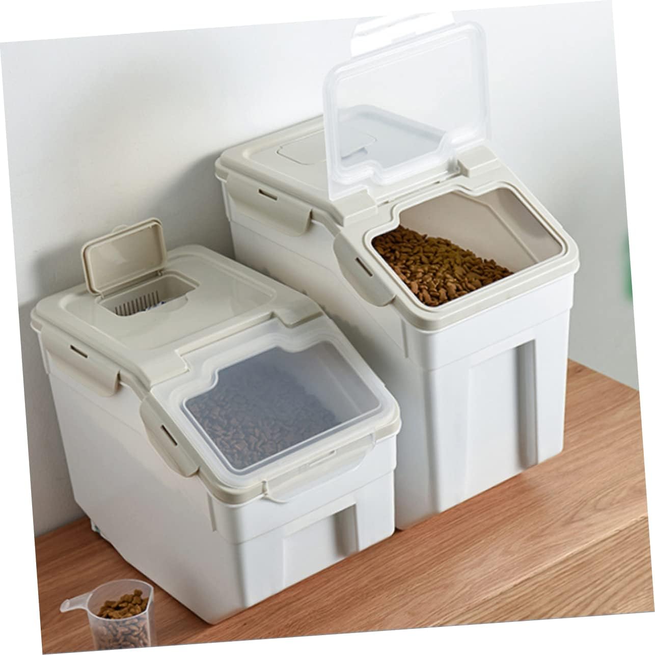 Mipcase Pet Food Storage Container Bucket Moisture Dust Design for Dog Cat Food Durable for Pet Food
