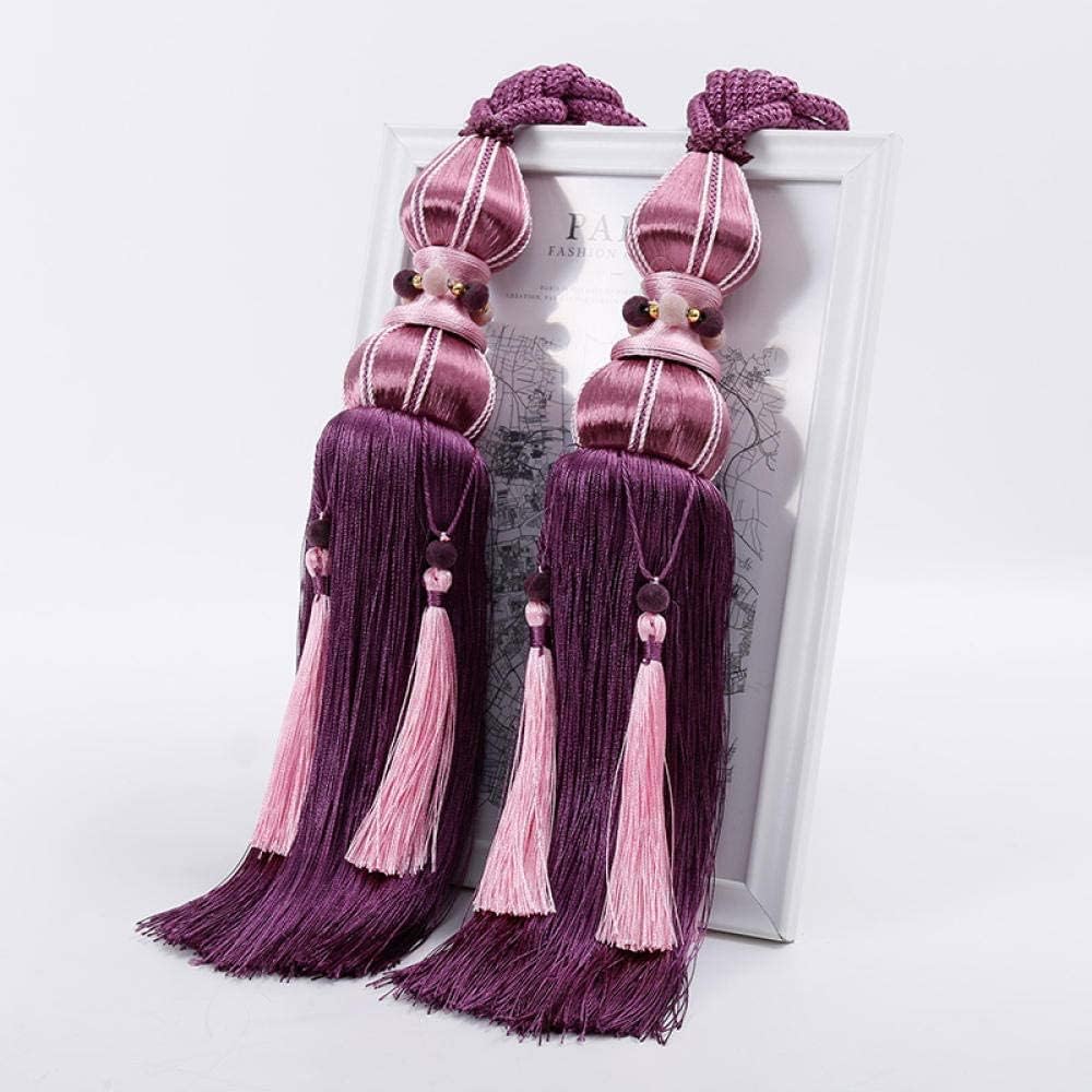 Attache de rideau à pompon faite à la main, attache de rideau, attache de rideau à pompon, accessoires de rideau à boule suspendue, accessoires de rideau à double boule, corde à longue barbe suspendue