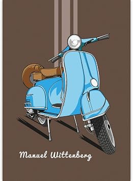 1 Personalisierter Schicker Malblock A3 Mit Vespa Auf Braun Namen Zeichenblock Skizzen Block 25 Blatt Blanko Kopfverleimt Papier 100g M Fur Schule Basteln Hobby Amazon De Kuche Haushalt Wohnen 