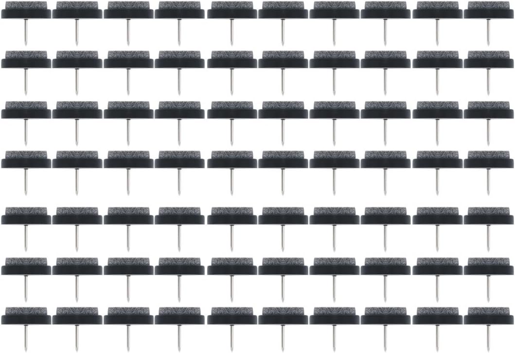 Felt Pad Nails Glides Floor Protector Reduces Noise Durable Anti- for Furniture Chair Table Leg Feet 28mm Dia Pack of 70, Black (id: f18 b0e 2f0 f05 e15
