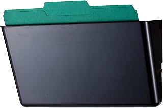 Officemate Letter-Size Wall File, Single, Black Wall-Mountable Plastic Document Organizer for Folders, Forms and Mail, 11 x 4.13 x 7-Inch