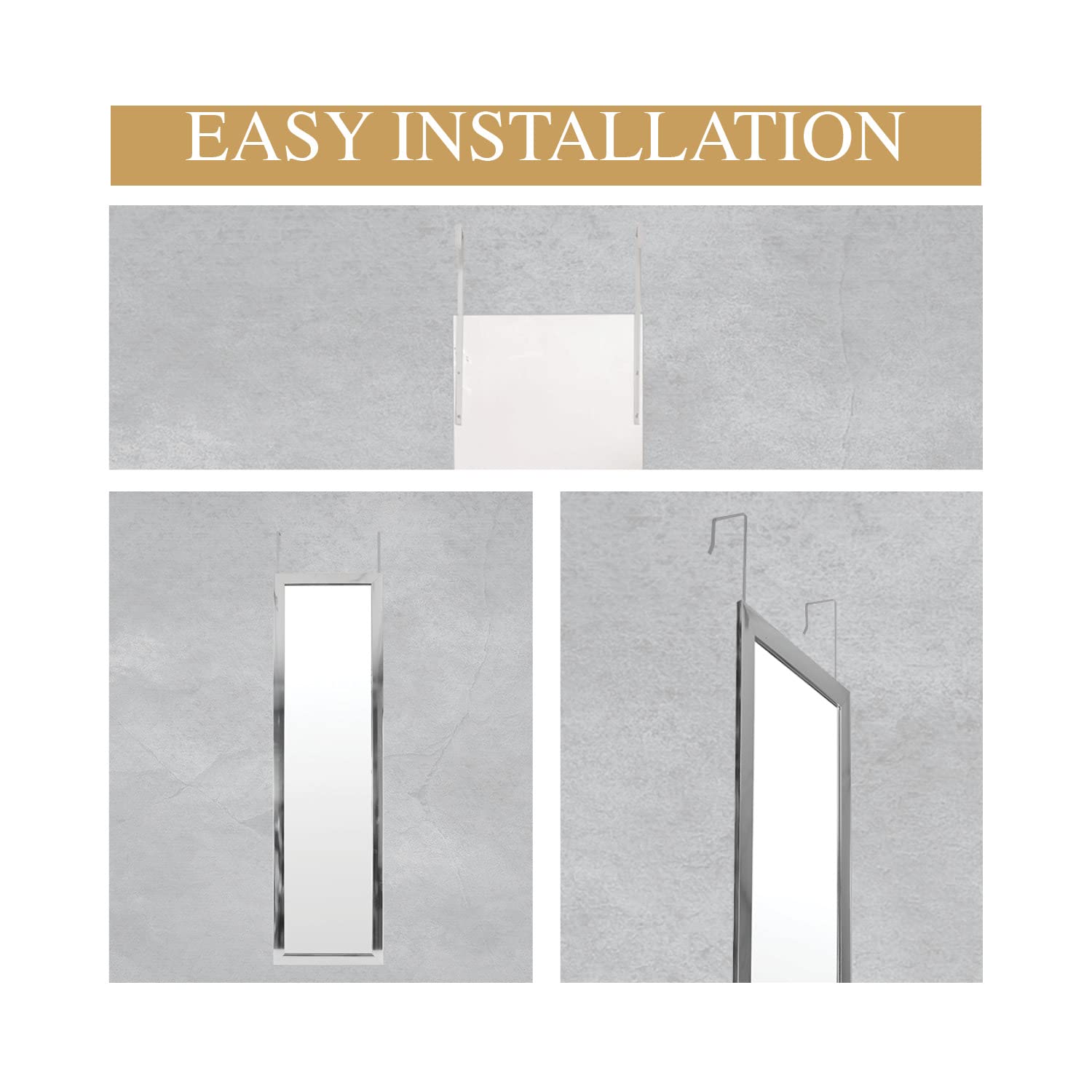 Buy Mirrorize Full Length Over The Door Mirror, Long Door Hanging