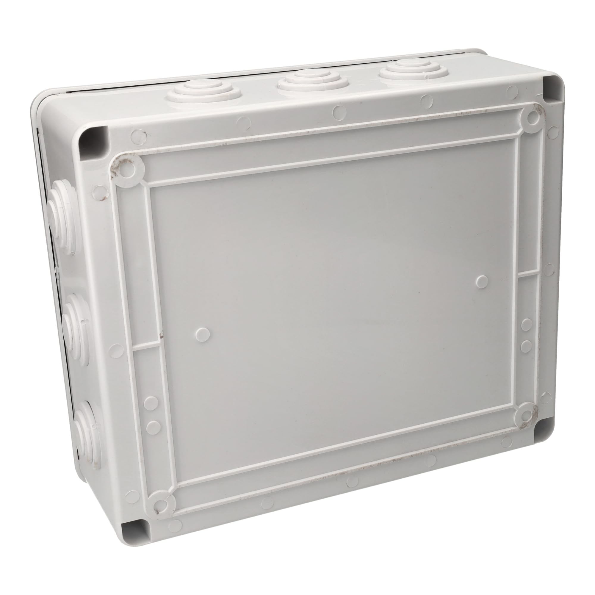 Jandei - Caja Estanca de Montaje en Superficie. Cuadrada Instalación en Interior/Exterior, 12 Entradas. Ideal para Aplicaciones Residenciales, Comerciales o Industriales. (300x250x120mm)