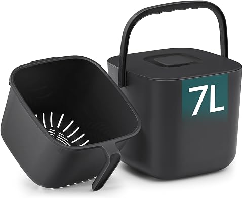 SONGMICS Biomülleimer Küche, 7 L Komposteimer mit Deckel, geruchsdicht