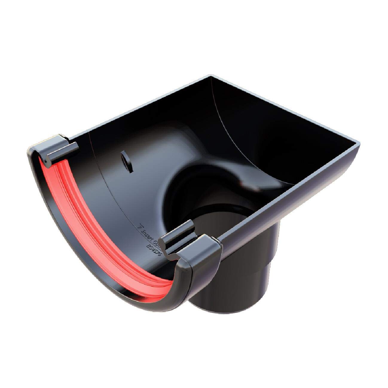 Freeflow Black Round Gutter Stop End Outlet, 112Mm Rain Water Systems