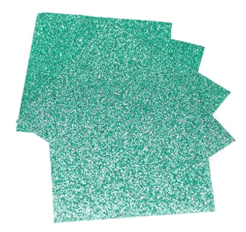 Expressions Vinyl - Jade - 9in. x 12in. 5-Pack Glitter Iron-on Heat Transfer Vinyl Sheets