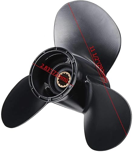 Miniatura 7 de Hélice Suzuki para motor fuera de borda 35-65HPHélice de motor de barco para Suzuki Fueraborda 13 dientes Spline 58100-94313-019 11.5x13