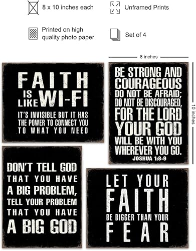 Miniatura 2 de Decoración de pared con citas de versículos bíblicos, cita inspiradora, regalos cristianos para hombres, arte de pared cristiano, signos religiosos,