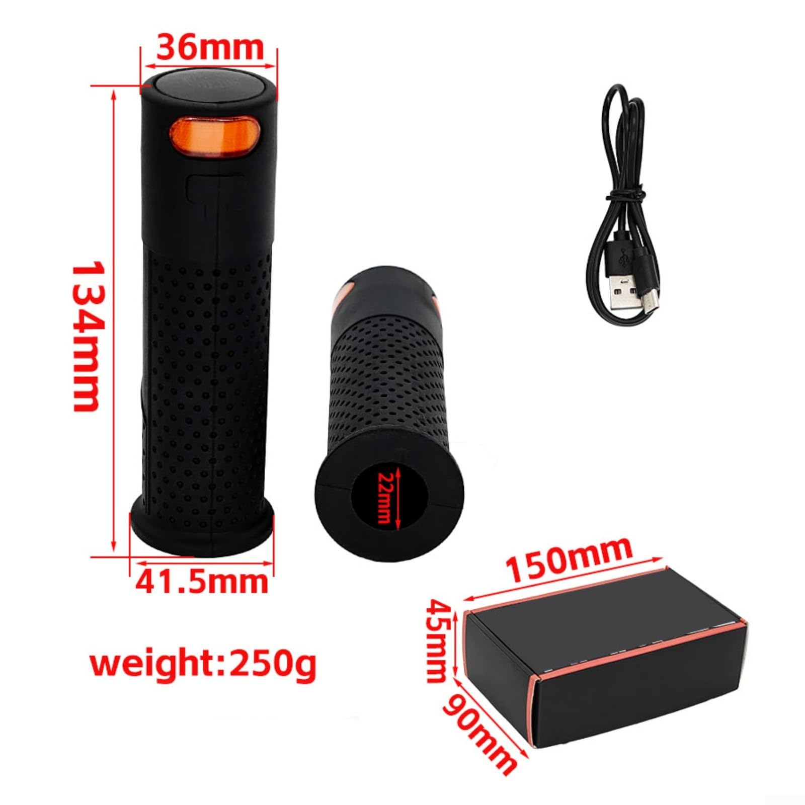 Clignotants de trottinette électrique avec télécommande sans fil, clignotants LED haute luminosité pour guidon pour Xiaomi M365, kit de clignotant de sécurité étanche, gris (B)