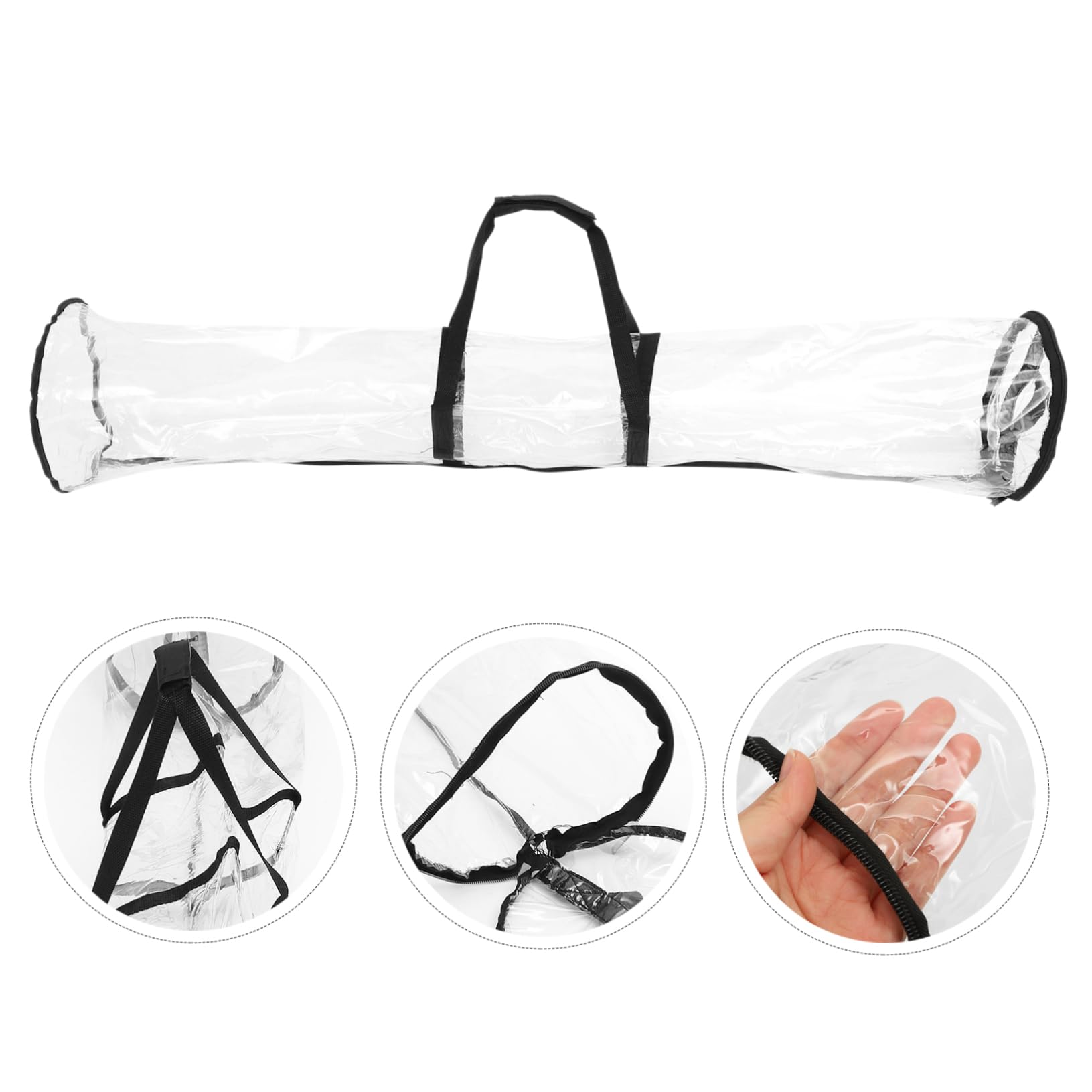 TOPBATHY 2 Stück Geschenkpapier Aufbewahrungstasche Transparente Organizer Tasche für Weihnachtsgeschenke mit Stabilen Griffen für Sichere Lagerung und Transport von Geschenkpapier