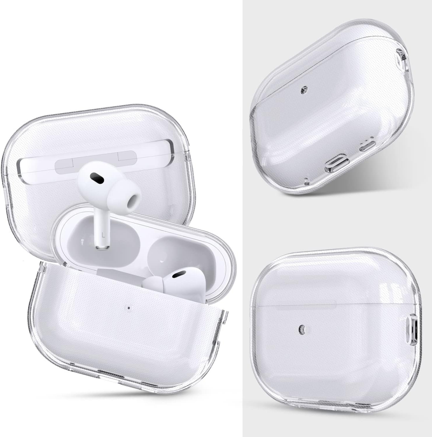 Coque Transparente Souple Avec Lanière Pour AirPods Pro - Compatible Aussi AirPods 1/2/3/4 - TPU Silicone