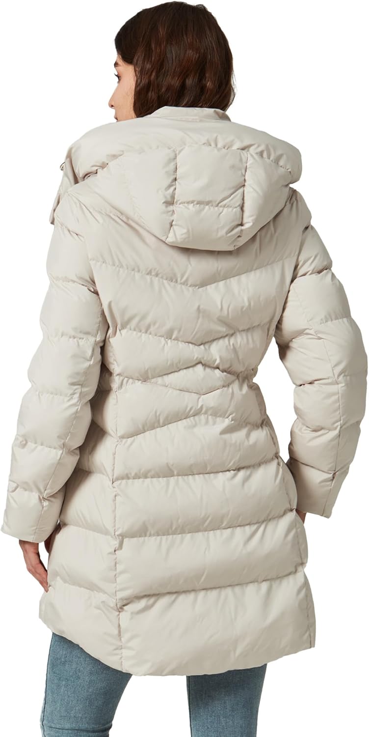 Women's Winter Warm Long Puffer Jacket Detachable Hood Quilted Thicken Coats - Image 2