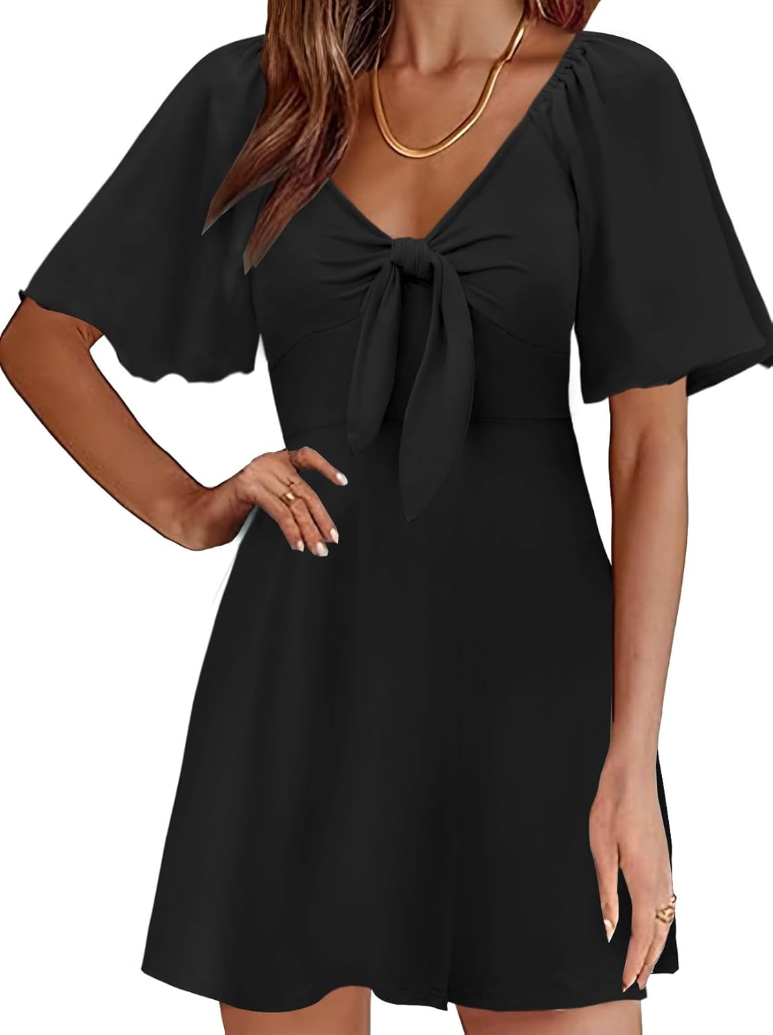 MixShe Summer Dresses for Women 2026 Elegant Classy V-Neck Dress S-XXL
