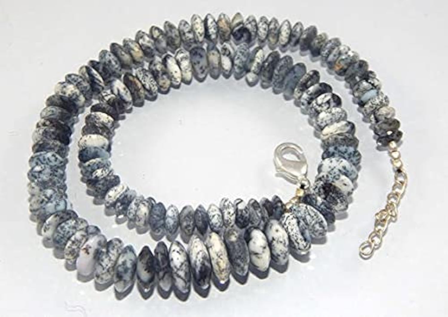 Perles agate dendritique naturelle coupe rondelle pour créer vos colliers bohèmes chics