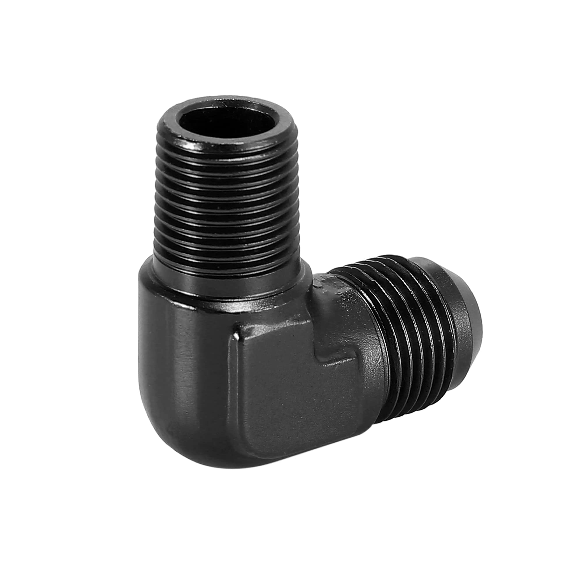 X AUTOHAUX AN8 90 Grados Macho a 3/8" NPT Macho Acampanado Montaje Adaptador Para Coche