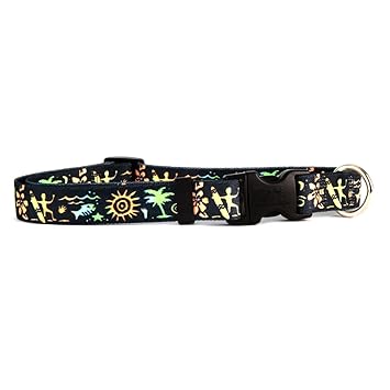 Yellow Dog Design Primitive Surfer Dog Collar, Medium-1