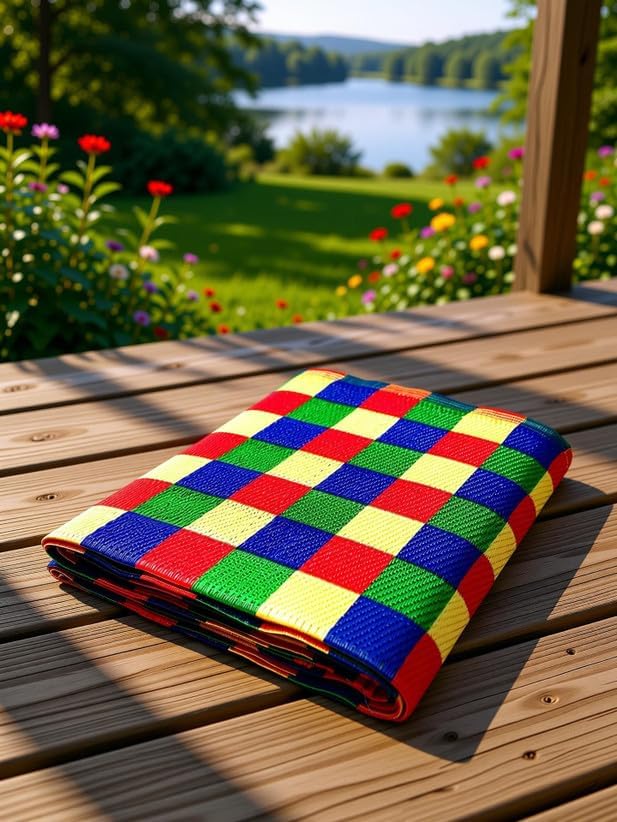 Virgin Plastic Chatai Mat 6 X Feet Large Size, Multicolour, Rectangular