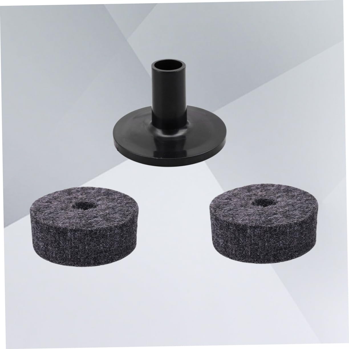 VICASKY 2sets Drum Mufflers Dampening Cymbal Stand Sleeves Felt Pads Drum Mute Pads 2pcs*2