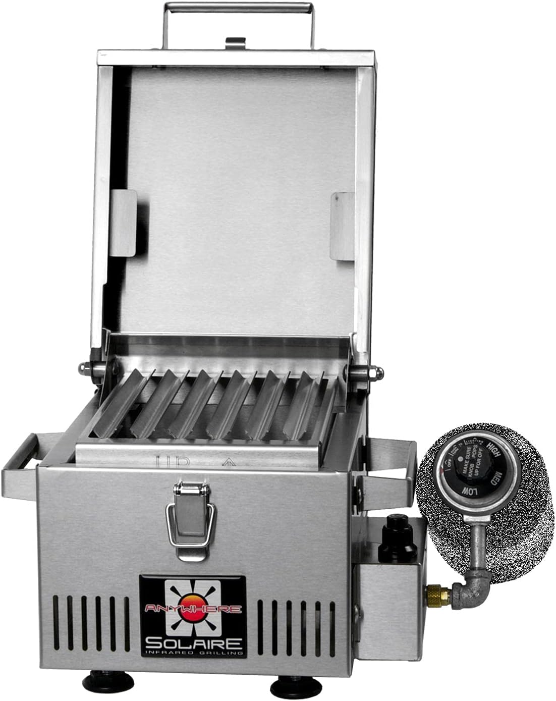 Solaire SOL-IR8A Anywhere Mini Personal Infrared Propane Gas Grill, Stainless Steel