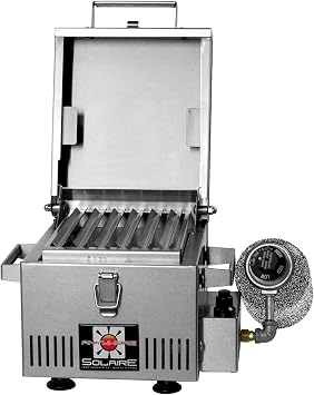 Solaire SOL-IR8A Anywhere Mini Personal Infrared Propane Gas Grill, Stainless Steel