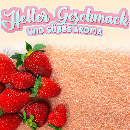GREENDOSO® Zuckerwatte Zucker für Zuckerwattemaschine 500 Gr Erdbeere - Natürliche Aromen & Farbstoffe – Bild 4