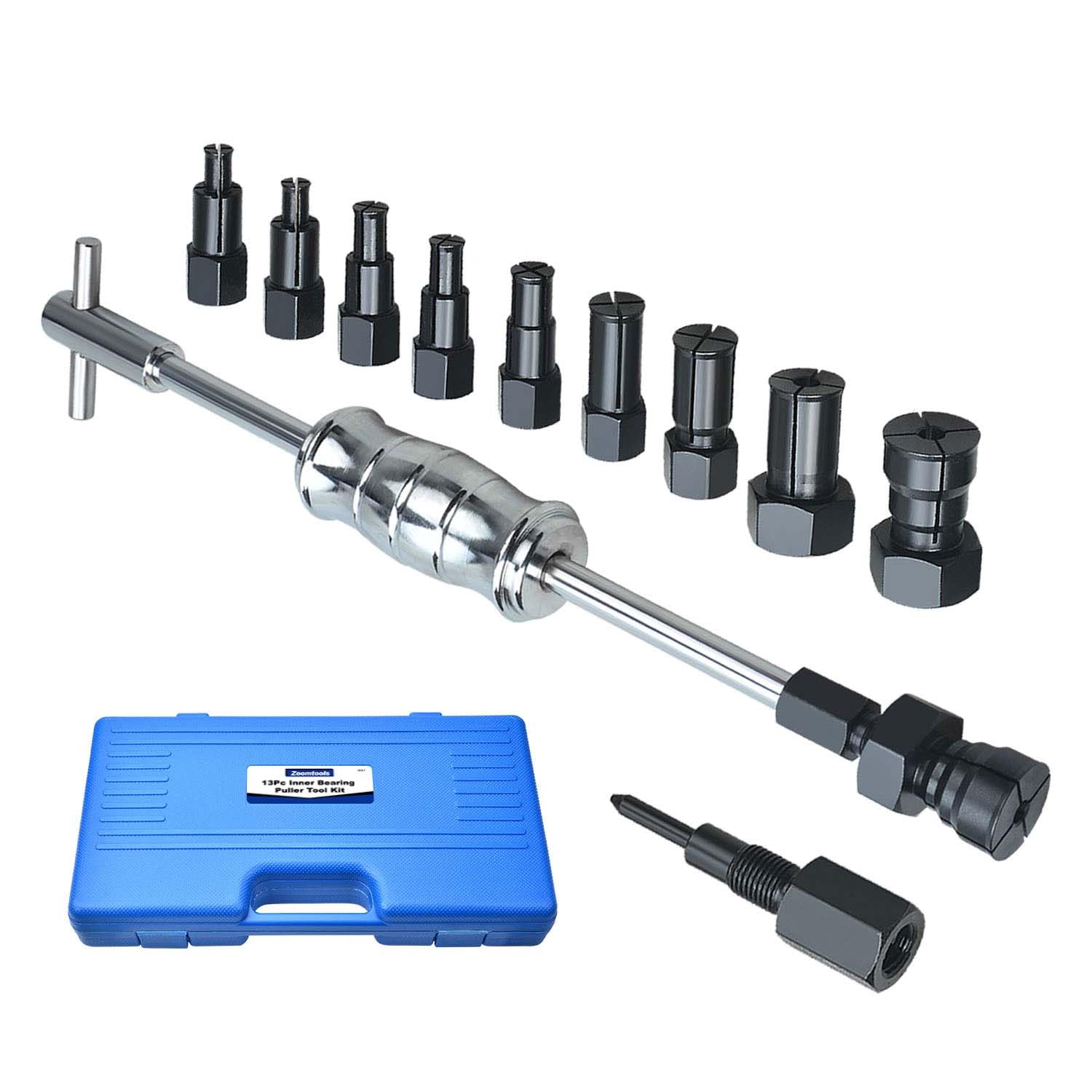 13 Pezzi, 8-32 mm, Kit di estrattori per Cuscinetti Interni per Fori ciechi, con Martello Scorrevole e pinze espandibili, per Auto e Moto (13PC 2X(8+10mm))