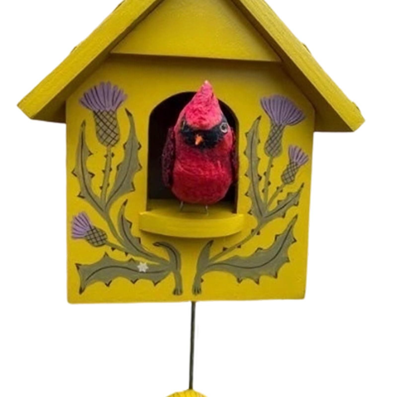 Kaeltsyn Unique Kinetics Wall Decor with Colorful Bird and Motion for Nature Lover Home Accent Garden Art